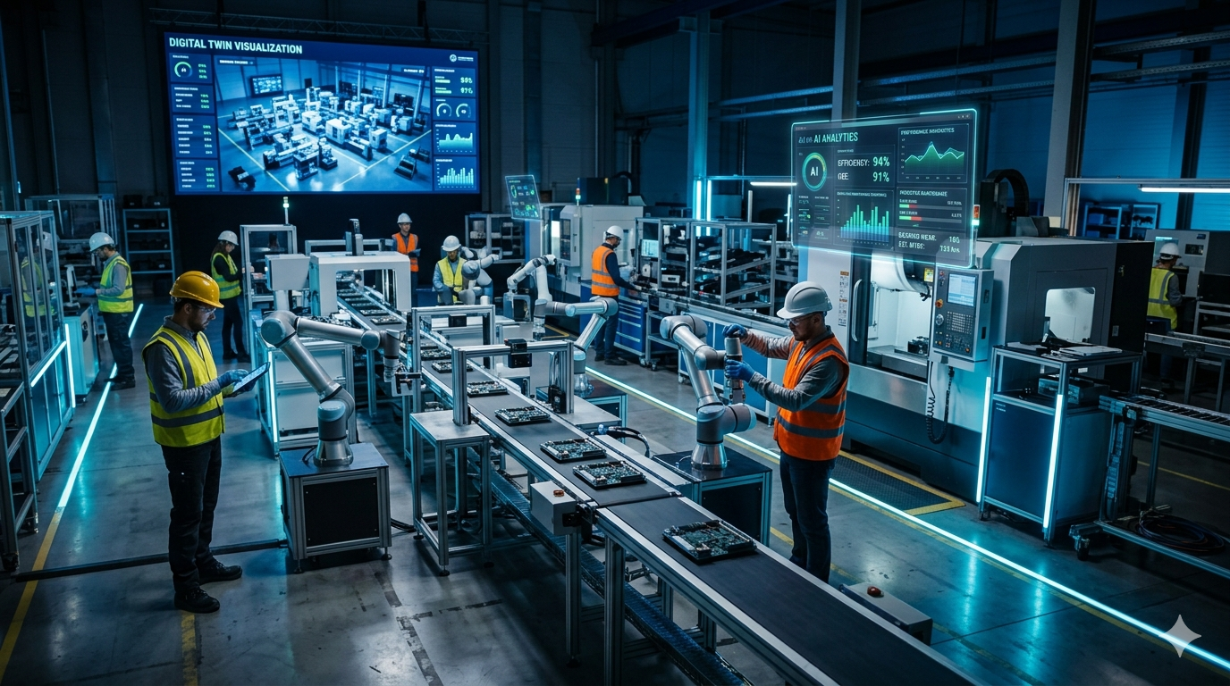 IA na Indústria 4.0: Como as fábricas inteligentes estão revolucionando a produção em 2026